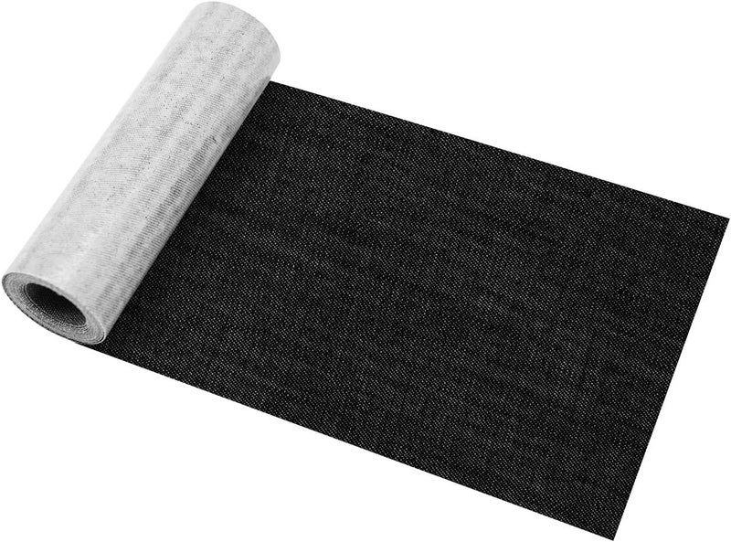 Azobur Iron on Patches for Clothing Repair, Jean Patches for Inside and Outside, Sew on Iron on Denim Patches for Jeans Kits 4"x 60"(10.5cm x 152.5cm)（Black No. 1） - Image 1